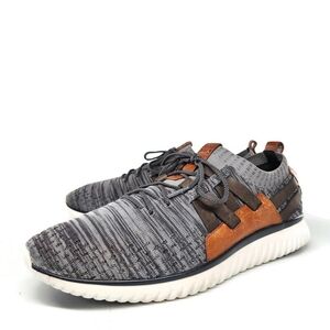 Cole Haan Grand Motion Grey Stitchlite Leather Accents Lace-Up Oxford Sneakers